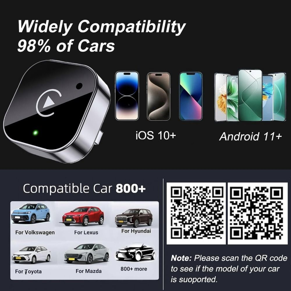 Wireless CarPlay and Android Auto vehicle compatibility guide