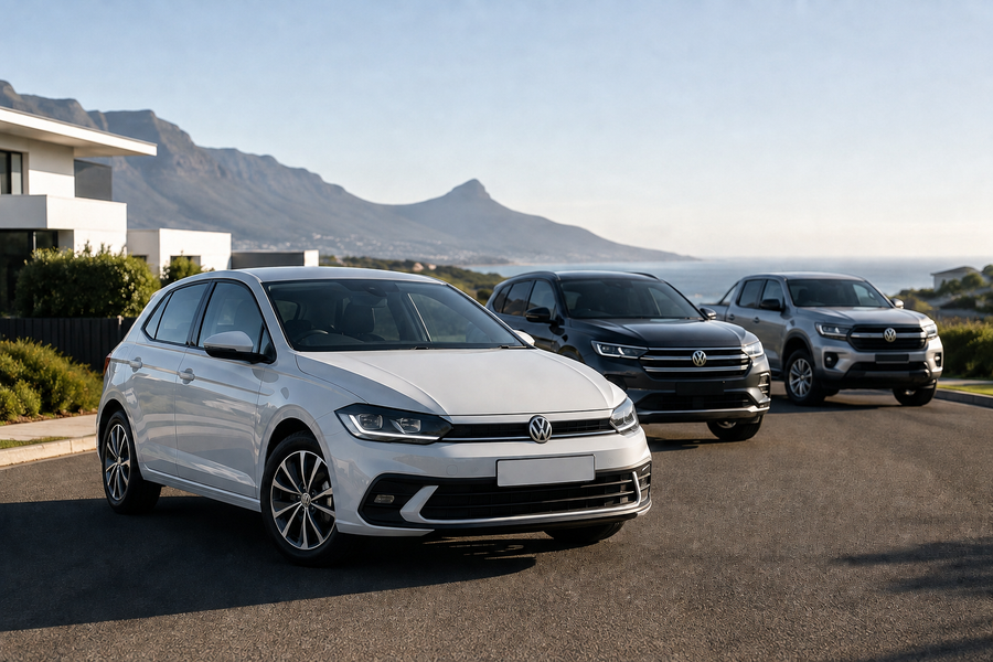 Volkswagen Polo, Tiguan and Amarok vehicles in South Africa