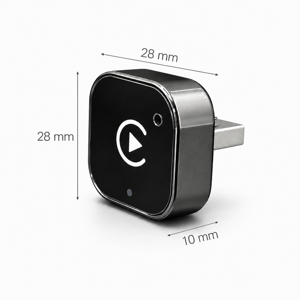 Wireless CarPlay and Android Auto adapter dimensions
