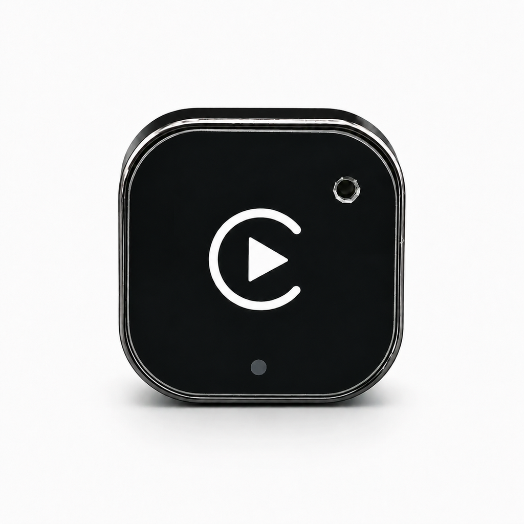 Wireless CarPlay and Android Auto adapter straight front view